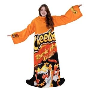 Snuggie Flamin' Hot Cheetos Wearable  Soft Fleece Blanket w/Sleeves 71"x54" NEW